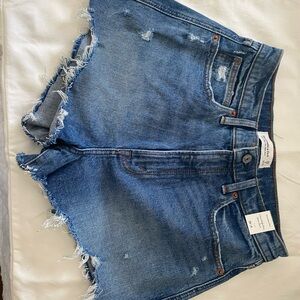 Abercrombie & Fitch Blue Jean Shorts Distressed Cut-Off Style